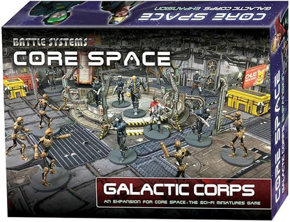 Battle Systems Core Space Galactic Corps Expansion Set - 28mm Miniatures - Board Game -Event Cards -Modular 3D Terrain - Wargaming BSGCSE002