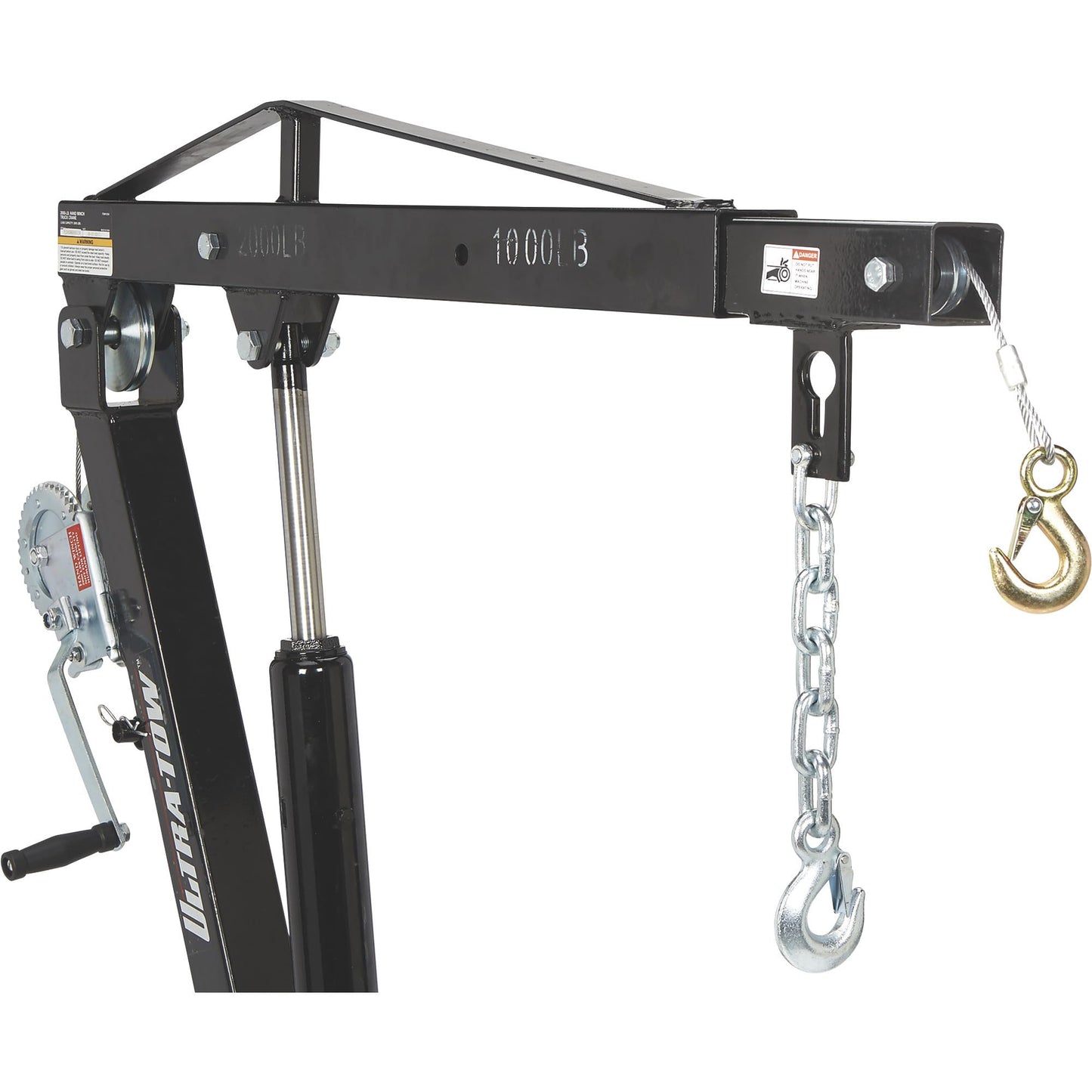 Ultra-Tow Hydraulic Pickup Truck Crane with Hand Winch - 2000-Lb. Capacity
