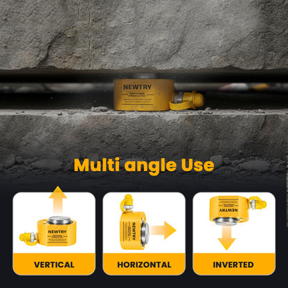 NEWTRY Hydraulic Ram Cylinder 30 ton Hydraulic Jack Lifting Cylinder Hydraulic Cylinder Jack 0.55” Low Profile Hydraulic Porta Power Ram Jack Mini, Portable for Shipbuilding, Bridge, Construction