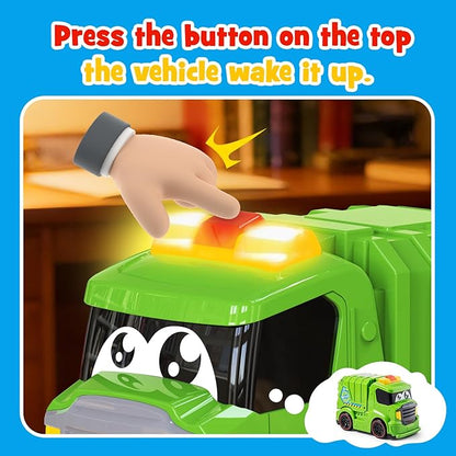 Remote Control Garbage Truck Toys for Toddlers 1-3 with Lights &amp Sounds RC Recycling Vehicle for Kids 3-8 Durable Waste Management Trash Truck for Boys &amp Girls