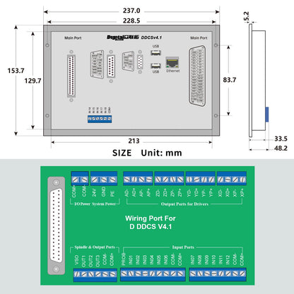 CNCTOPBAOS 4 Axis CNC Controller DDCSV4.1,PLC Offline Stand Alone System Replace Mach3,Slave Stepper Servo Motor Motion Controller for CNC Router Engraving Lathe Milling Machine