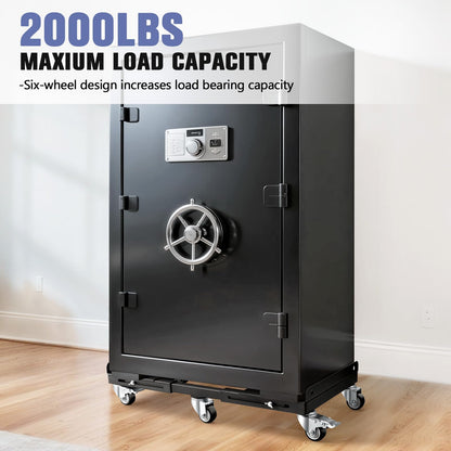 KEDSUM 2000LBS Heavy Duty Moving Dolly with 6 Swivel Wheels, Furniture Dolly with 100% Thicken Steel Frame, Expandable Appliance Dolly Cart Up to 43.6" Wide, All Terrain Used for Building Materials