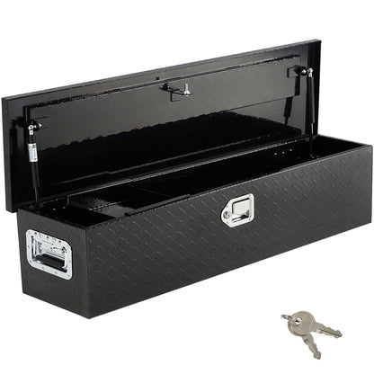 Garvee 48 Inch Truck Bed Tool Box, Heavy Duty Aluminum Pickup Tool Chest with Sliding Shelf, Waterproof & Rust-Resistant Storage Organizer for Truck, RV, Trailer, Silver