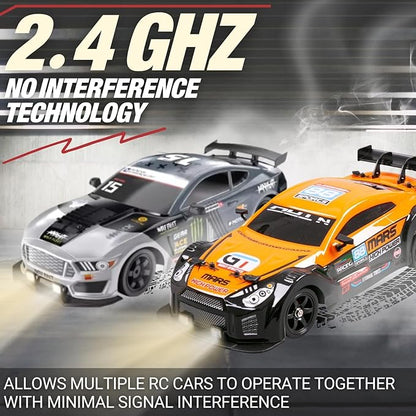 Liberty Imports RC Drift Car 1/16 2.4GHz 4WD Remote Control Sport Racing On-Road Vehicle with LED Light Batteries and Drift Tires (Red)