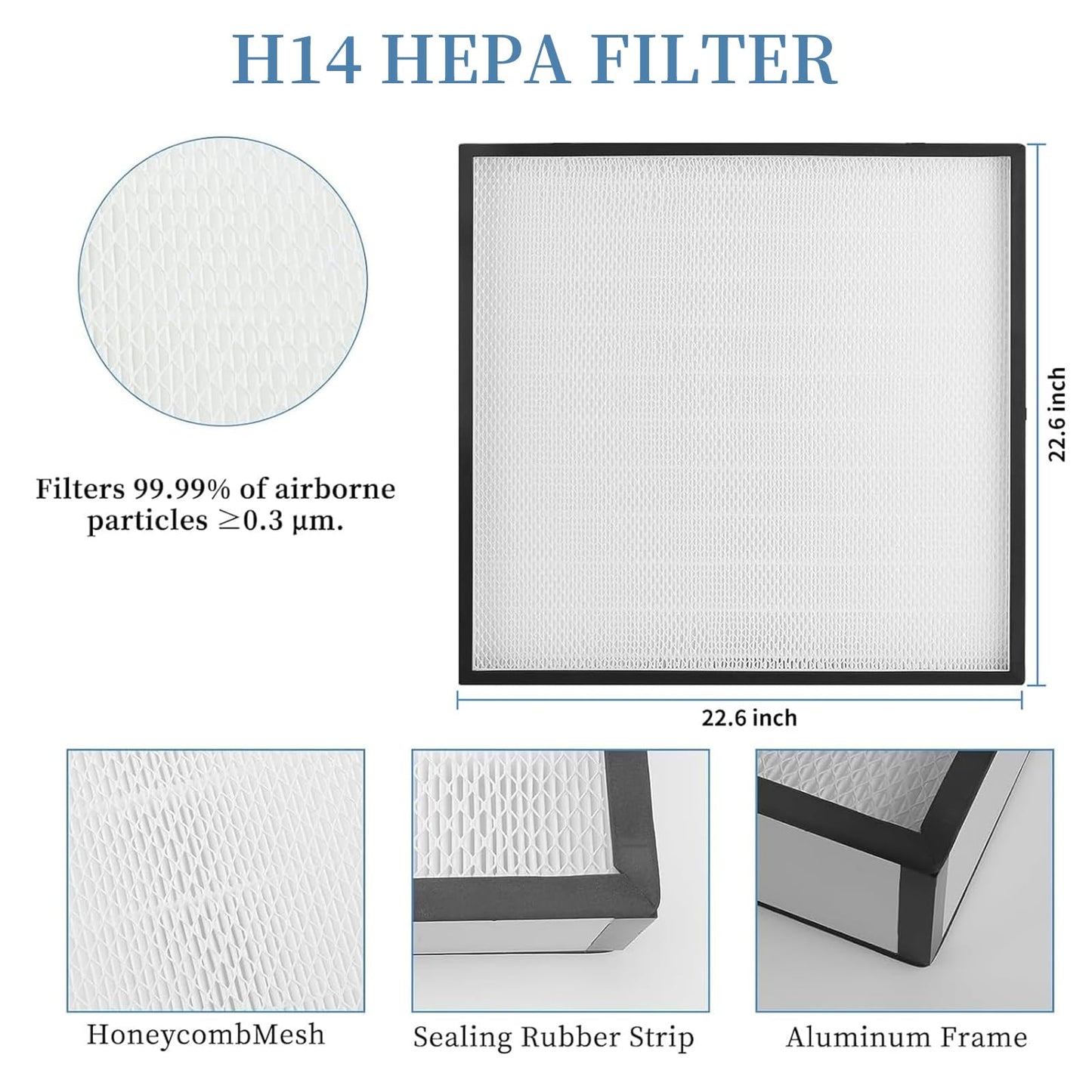 Fan Filter Unit Laminar-Flow-Hood Yzzwer - FFU HEPA Filters for Class 100/ISO 5 Cleanliness Clean Room Mycology and Mushroom Room Work 110V （Include HEPA Filter）