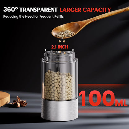 Skiennix Electric Salt and Pepper Grinder - Automatic Battery Mill with Adjustable Coarseness & LED | Kitchen Essential