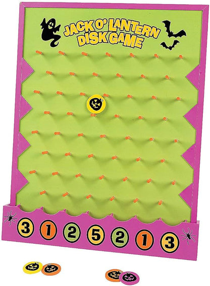 Fun Express Halloween Disk Drop Game 8 Piece Set - Premium Wooden Plinko Board Style Halloween Party Games for Kids &amp Adults | Fall Festival Carnival Games for Indoor &amp Outdoor Activities