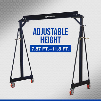 Strongway Adjustable Gantry Crane, 2000-Lb. Capacity, 7.87–11.9ft. Lift