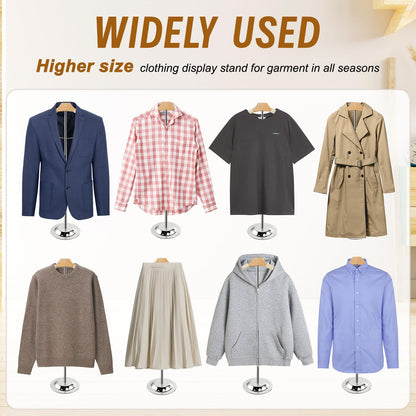 Adjustable Shirt Display Stand 6 Pcs, 20-35 Inch Height Tshirt Display Stand for Vendors, T Shirt Mannequin Display Shirt, Jacket, Coat at Clothing Vendor Events, Trade Fairs, Trade Shows(Black)