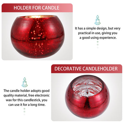 LOEFLIFA Premium Frosted Glass Candle Holder Romantic Red Candle Cup for Valentine's Day Wedding Decor Elegant Table Centerpiece for Home and Party Ambiance