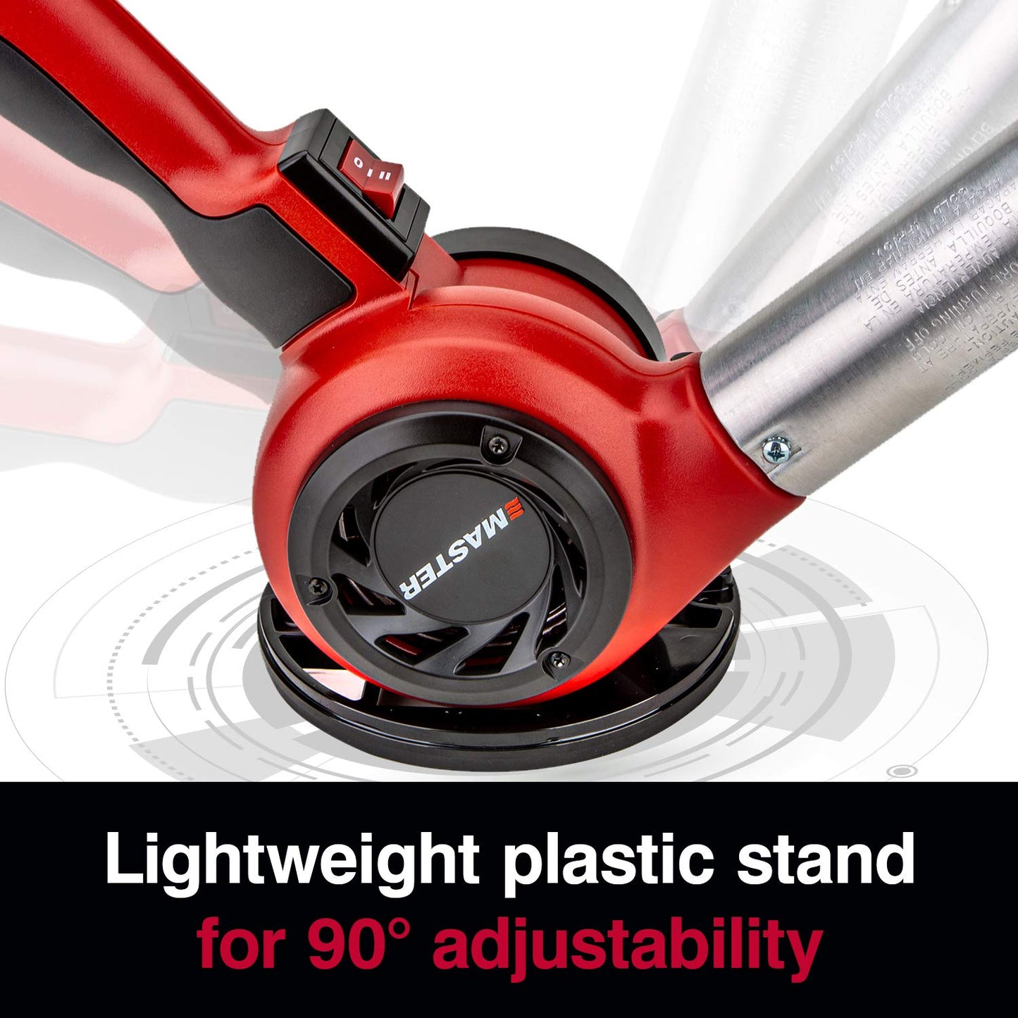 Master Appliance HG-501T Lightweight Industrial Heat Gun, High Airflow, Lightweight Plastic Housing, Great for Handheld Use, Adjustable Stand-1200F, 120V, 1680W, 14 Amps - Assembled In USA