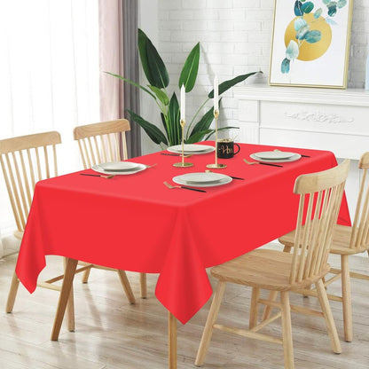 Mulbozy 2 Pcs Red Plastic Tablecloth for Rectangle Table, 54 × 108 inches Disposable Red Party Table Covers for Birthday, Anniversary, Wedding, Fine Dining, Graduation Party Decoration…