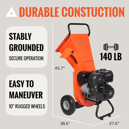 EFCUT C40 Wood Chipper 4" inch Max + Replacement Blades 4 Pcs [Exclusive Bundle Deal]