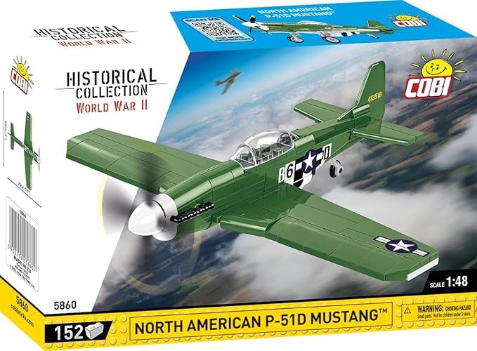 COBI Historical Collection North American P-51D Mustang Aircraft Building Set 150 Pieces