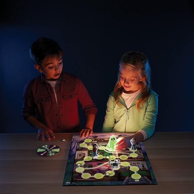 Peaceable Kingdom Ghost in The Attic - Cooperative Board Game for Family Game Night – Unique Glow-in-The-Dark Board Game - Great for Kids Ages 5 &amp Up