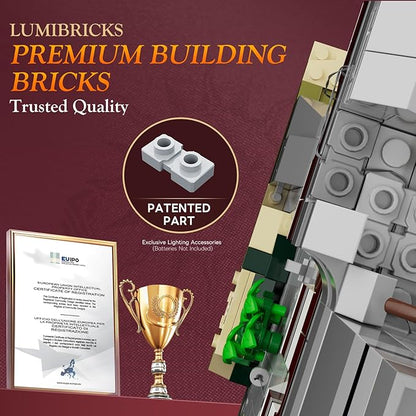 Medieval Castle Armory Lighting Building Bricks Set - Middle Ages City Town Modular Collection Display Kit with Minifigures 2895 Pcs for Adults &amp Teens
