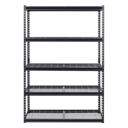 VEVOR Storage Shelves, 3000 lbs, 5 Tier Heavy Duty Garage Shelving, 24" D x 48" W x 72" H Adjustable Metal Shelves for Industrial Shelving Unit Utility Shelf, for Kitchen, Warehouse, Basement, Black