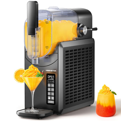 KEENSTAR Slushie Machine, Slushy Machine for Home, Professional Frozen Drink Maker with Self-Cleaning, No Ice Needed, 6 Preset Programs for Margaritas, Frappés, Milk Shake & More