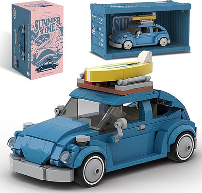 dOMOb VW Beetle Car Building Blocks Kit – 347 pcs Building Blocks Set w/Container Display Box – Modular Scale 1:32 Model – Bricks Toy for Kids &amp Adults 8+ – for Boys Hobbyist Collector