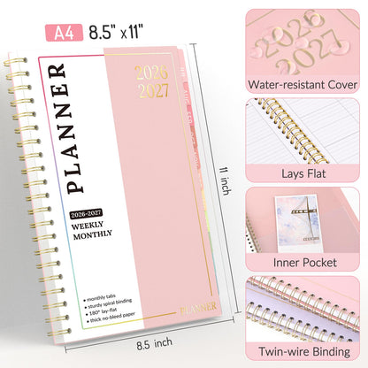 Teacher Planner 2026-2027, Forvencer Academic Planner 2026-2027, Jul 2026 - Jun 2027, 8.5"x11", Weekly & Monthly Planning Book with 7 Periods, School Agenda for Teacher Student, A4, Navy Blue