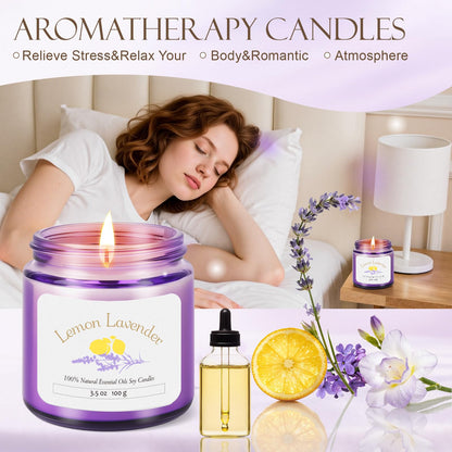 6 Pack Candles for Home Scented | Aromatherapy Candles Gift for Women,Soy Wax Long Lasting Jar Candles Gift Set for Women Christmas,Birthday,Mother's Day,Anniversary Present