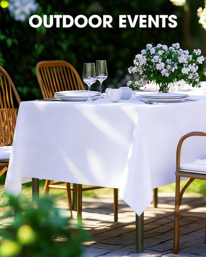 Pureegg Rectangle Table Cloth 60" x 102" – Durable Polyester Tablecloth Offers Reusable & Washable Protection, Ideal for Outdoor Party, Picnic, Wedding, Banquet and Birthday, 3 Pack, Black