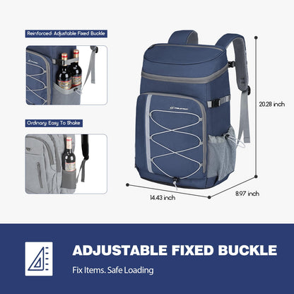 Maelstrom Cooler Backpack,50 Can Backpack Cooler Leakproof,Insulated Soft Cooler Bag,Camping Cooler,Beach Cooler,Ice Chest Backpack,Lightweight Travel Cooler Lunch Backpack for Hiking,Shopping,Blue