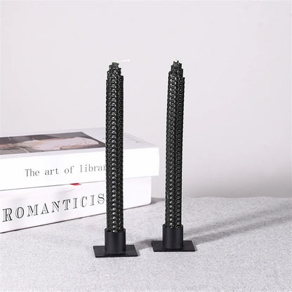 Candlestick Holders European Iron Candlestick Restaurant Candle Base Retro Metal Candlestick Holder Candle Cup Candle Holders (Color : A2)