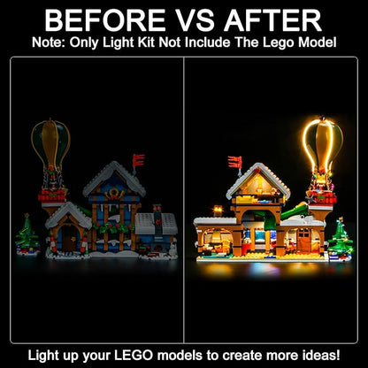 Upgraded Led Light Kit Compatible with Lego Santa's Post Office Building Set Lights Decoration Compatible with Lego 10339 (Model Not Included)