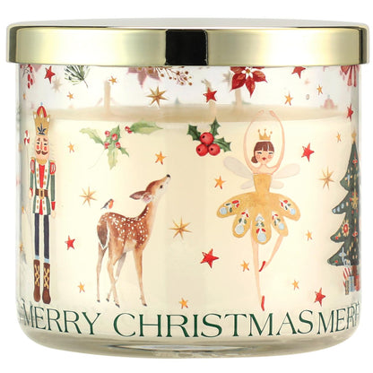 Christmas Candle, Pine Scented Candle, Xmas Candle Gift, Christmas Tree Nutcracker Ballet Girl Design, Winter Candles Gift, 14oz