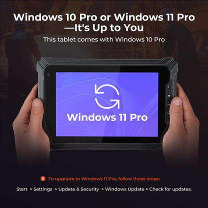 MUNBYN Rugged Windows Tablet IRT06, 8 inch Windows 10 Pro Rugged Tablet, 8GB+128GB Industrial Tablets, Intel N5100 5000mAh Tablet PC, and Rugged Tablet IRT08, 10.1 inch Windows Tablet, Windows 11 Pro