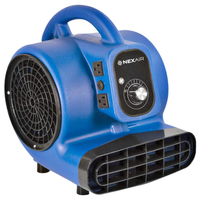 NEXAIR 1/4 HP High-Velocity Industrial Carpet Dryer 3 Speed, Powerful Air mover blower Adjustable angle, Floor drying fan, Dries, Cools, and Ventilates Attic Spaces, Work Areas, Garages