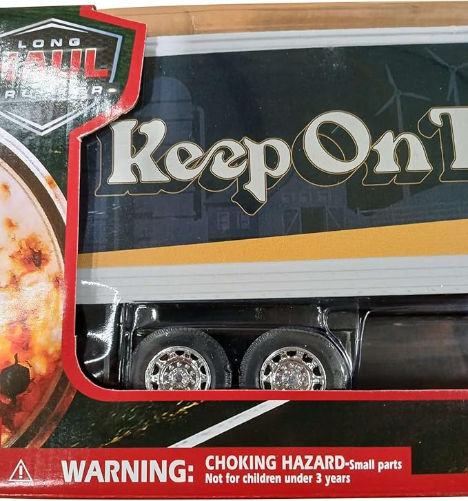Shop72 1:32 Scale Toy Truck with Trailer Diecast Semi Long Hauler Truck Collectible Long Hauler with Dry Van Trailer Realistic Diecast 18 Wheelers Semi Replica Kenworth W900 Model - Keep On Truckin