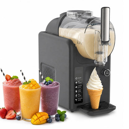 Soft Serve Ice Cream Slushie Machine - 68 oz Slushy Machine for Home, 2-In-1 Soft Ice Cream Maker with 6 Pre-Set Modes, No Ice Needed Frozen Drink Machine for Margarita, Milkshake, Frappés (B2)
