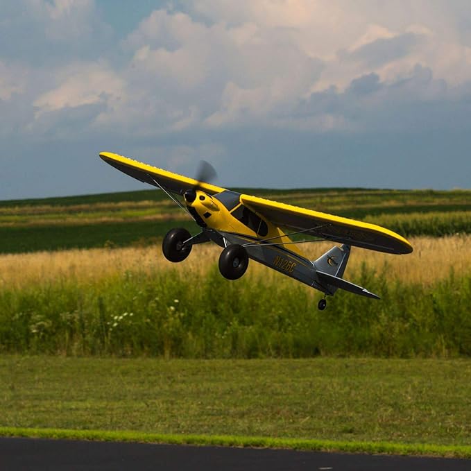 HobbyZone RC Airplane Carbon Cub S 2 1.3m Ready-to-Fly (Transmitter Battery and Charger Included) with Safe HBZ32000 Yellow MultiUnisex Adult