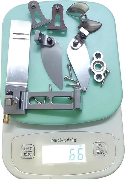 All Metal Boat Upgrade Kit: Arrow UDI005/UDI022 Tylosaurus Brushless RC Boat with Alloy Propeller Tail Rudder Steering Water Jet &amp Waterproof Ring