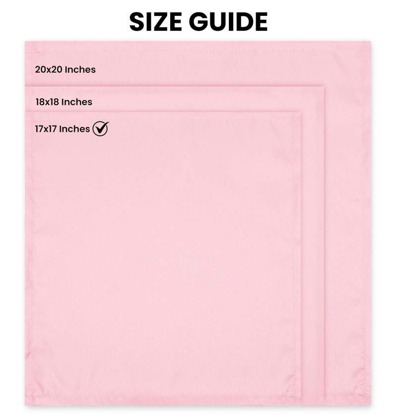 Utopia Home Pink Cloth Napkins (12 Pack, 17x17 Inches), Ideal Dinner Napkins for Party, Wedding and Lunch/Dinner