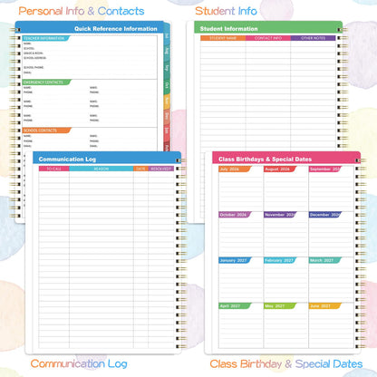 Teacher Planner 2026-2027 - Teacher Lesson Planner 2026-2027, July 2026 - June 2027, 8.5" x 11", Weekly & Monthly Lesson Plan Book for Teacher, Academic Planner with Colorful tabs, Inner Stickers