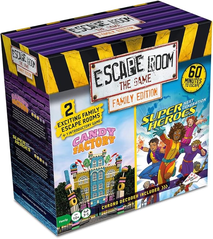 Identity Games [www.identity games.com] Escape Room The Game New Family Edition - with 2 New Exciting Escape Rooms | Solve The Mystery Board Game for Family Kids &amp Teens (English Version)