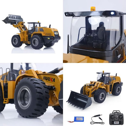 US in Stock 1/14 HUINA Toys 2.4G 10CH Radio Controlled Loader 1583 Electric Lifting System Lights Sound RC Construction Vehicles Assembled Hobby Garde Model for Adult Hobby