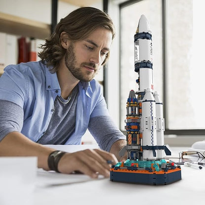 JMBricklayer Space Rocket Building Sets for Adults 70110 Spaceship Exploration Space Toys Space Shuttle Rocket Ship Collectible Display Model Set Gifts for Adults