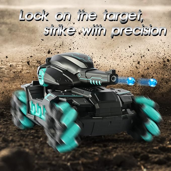 RC Tank That Shoots BBS Nerf Tank Toy Kids Gift RC-Remote-Control-Tank-Toy for 8 Year Old Boy Toys Hand Controlled RC Car with Water Bullet Nerf Robot Hand Remote Control Car for Boys Age 8-12