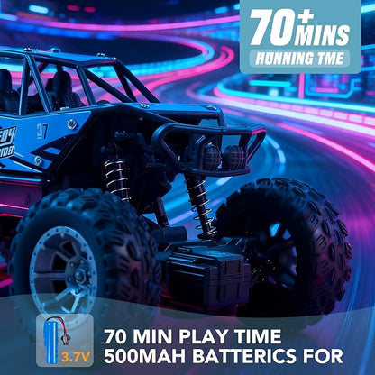 NXD RC Truck 1:18 Remote Control Car with Spray &amp Light 4WD All Terrain Off-Road Monster Truck Toys 2.4 GHz RC Cars for Kids Age 6 7 8 9 10 11 12 Gift for Boys Girls (Red)