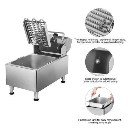 Commercial Countertop Electric Deep Fryer and Griddle