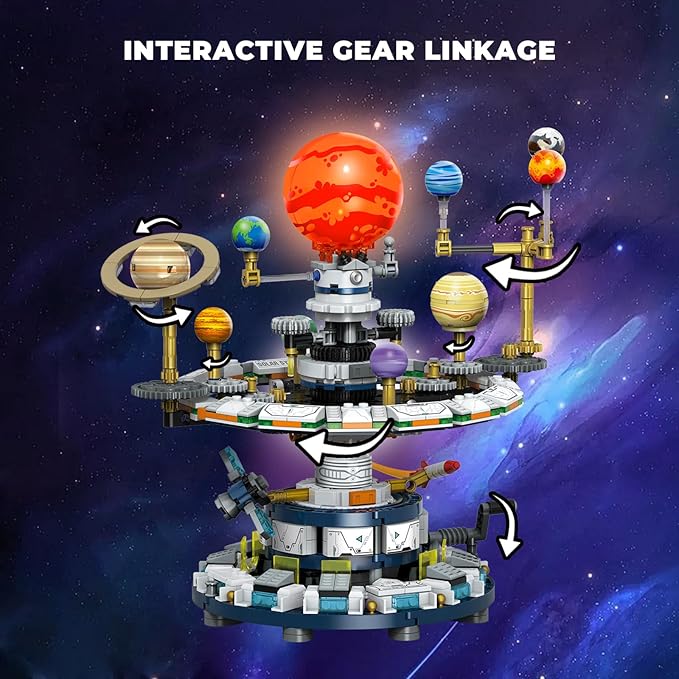 Solar System Model Toy Building Set Compatible with Lego Space Exploration STEM Toy with 8 Planets &amp Rocket Educational Astronomy Building Set for Teens Adults and Space Lovers (964 PCS)