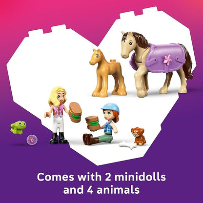 LEGO Friends Horse &amp Baby Foal Trailer Building Toy for Girls &amp Boys - Pretend Play Set for Kids Ages 7+ - W/Autumn &amp Matilde Minidolls Toy Animals &amp Accessories - Gift Idea for Bir