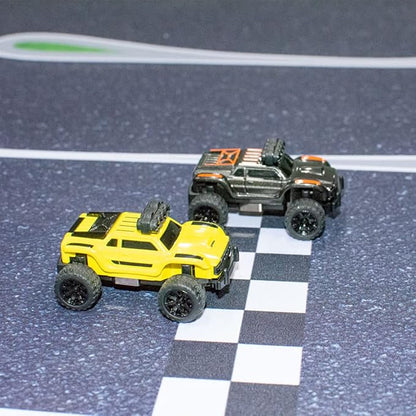 1:76 Turbo Racing Scale RC Sport Car Table Racing Remote Control Mini Model Car Full Proportional RTR Kit Toys (Monster Truck Orange)
