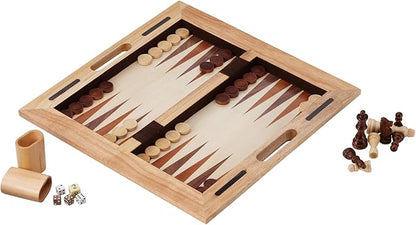 Mainstreet Classics by GLD Products Dutchman 3-in-1 Combo Folding Board Game SetBrown11-15 inches55-0202