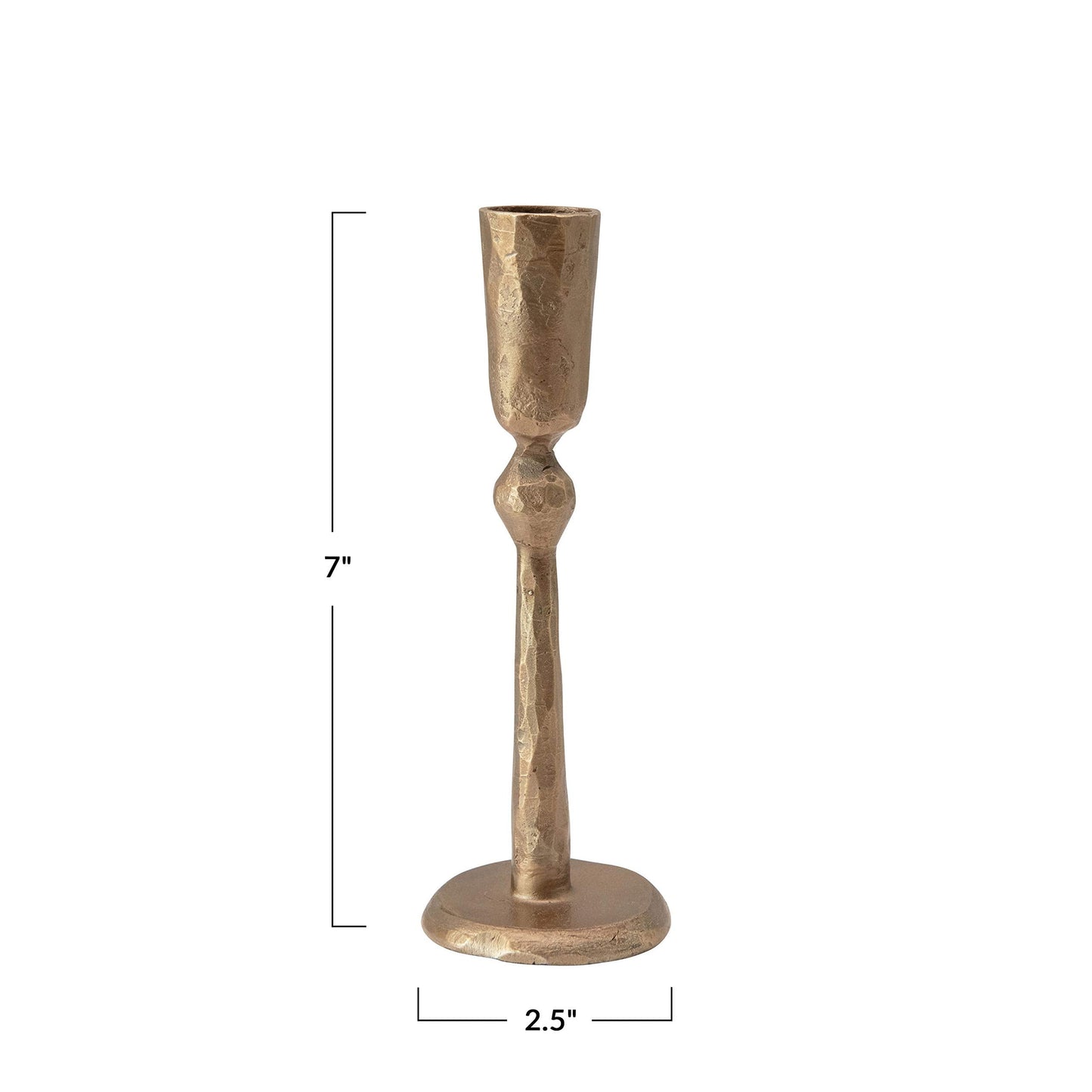 Creative Co-Op Hand-Forged Metal Taper Candle Holders (Set of 2)