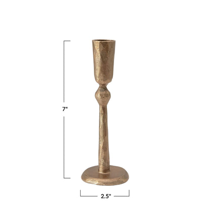 Creative Co-Op Hand-Forged Metal Taper Candle Holders (Set of 2)